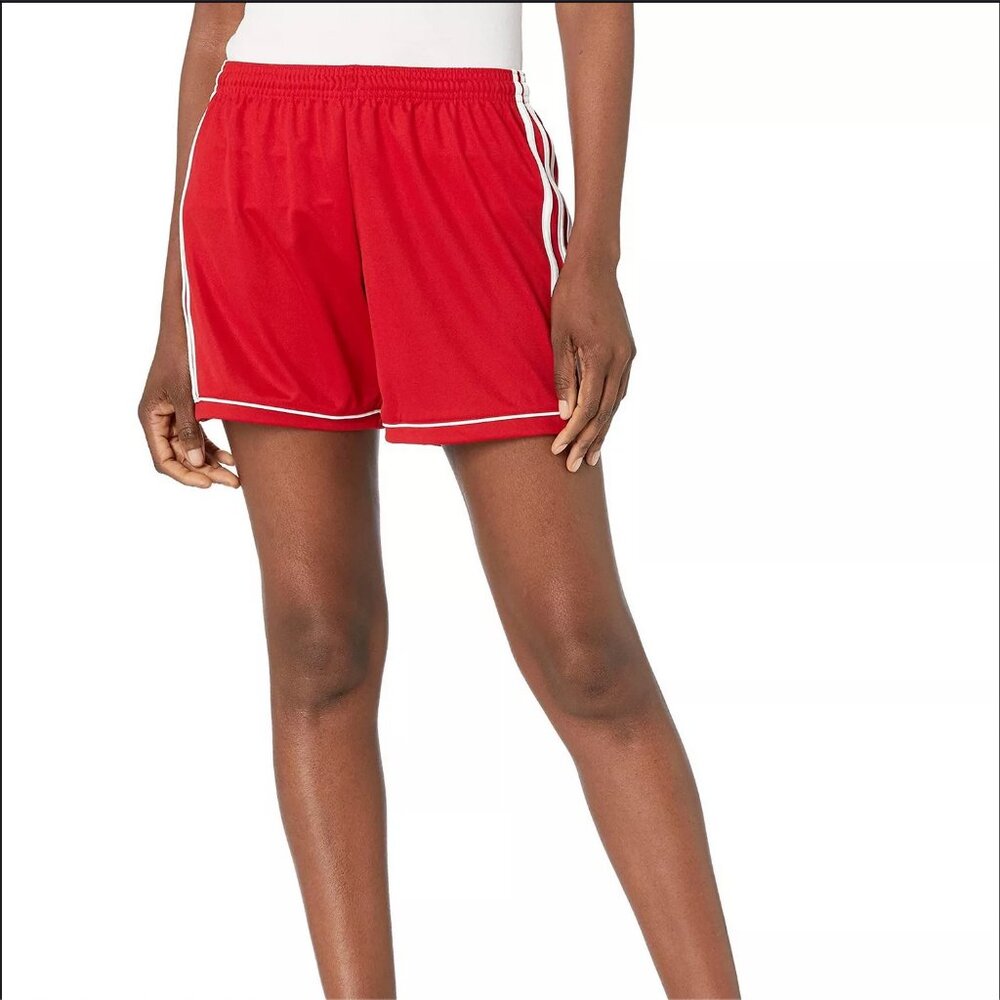 Adidas Women's Squadra 17 Shorts - Red, White Stripes - Soccer Training